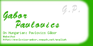 gabor pavlovics business card