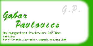 gabor pavlovics business card